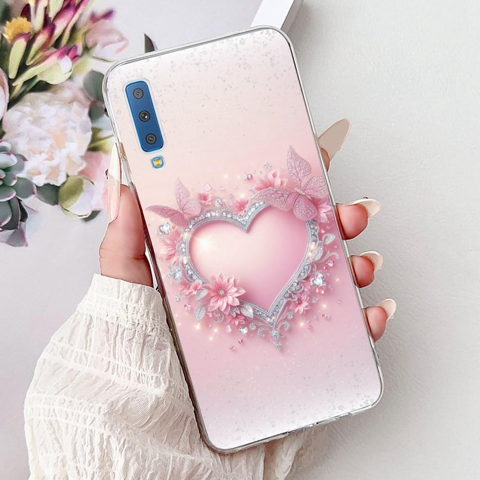 Για Samsung Galaxy A7 (2018) Θήκη Χαριτωμένη Γάτα Μόδα Ζωγραφισμένο Κάλυμμα Μαλακές Θήκες Σιλικόνης Για Samsung A7 A750F 2018 Fundas