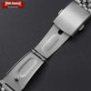Silver Gold Stainless Steel Watch Strap 18mm 20mm 22mm Folding Buckle Watch Band Men Replacement Wristwatch Bracelet Accessories