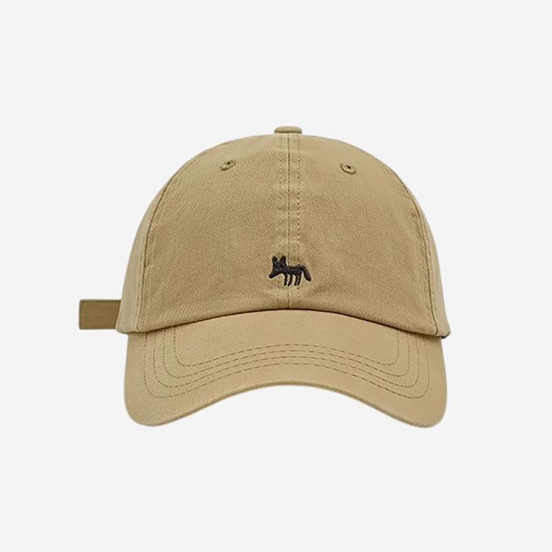 Fashionable Adorable Fox Embroidered Baseball Cap Versatile Women s Duckbill Cap for Men One Size