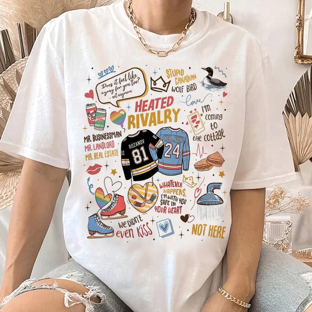 

Hot Heated Rivalry Print T Shirt Women Graphic Cartoon Tops Gothic Vintage TShirt Streetwear Clothing Aesthetic Clothes S