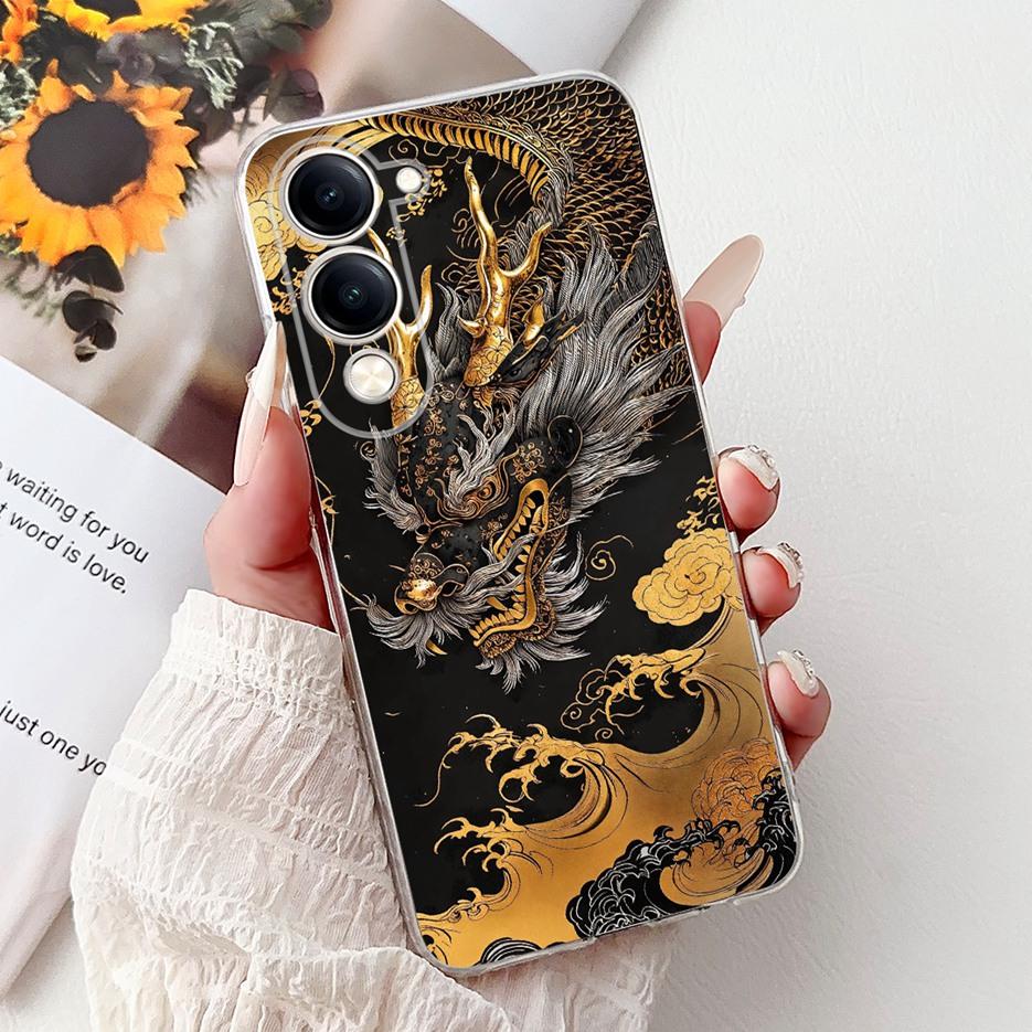 For Vivo Y04 4G Case V2430 Cute Cat White Lion King Painted Cover Soft Slim Phone Case For Vivo Y29s Y 29 s VivoY04 Fundas Coque