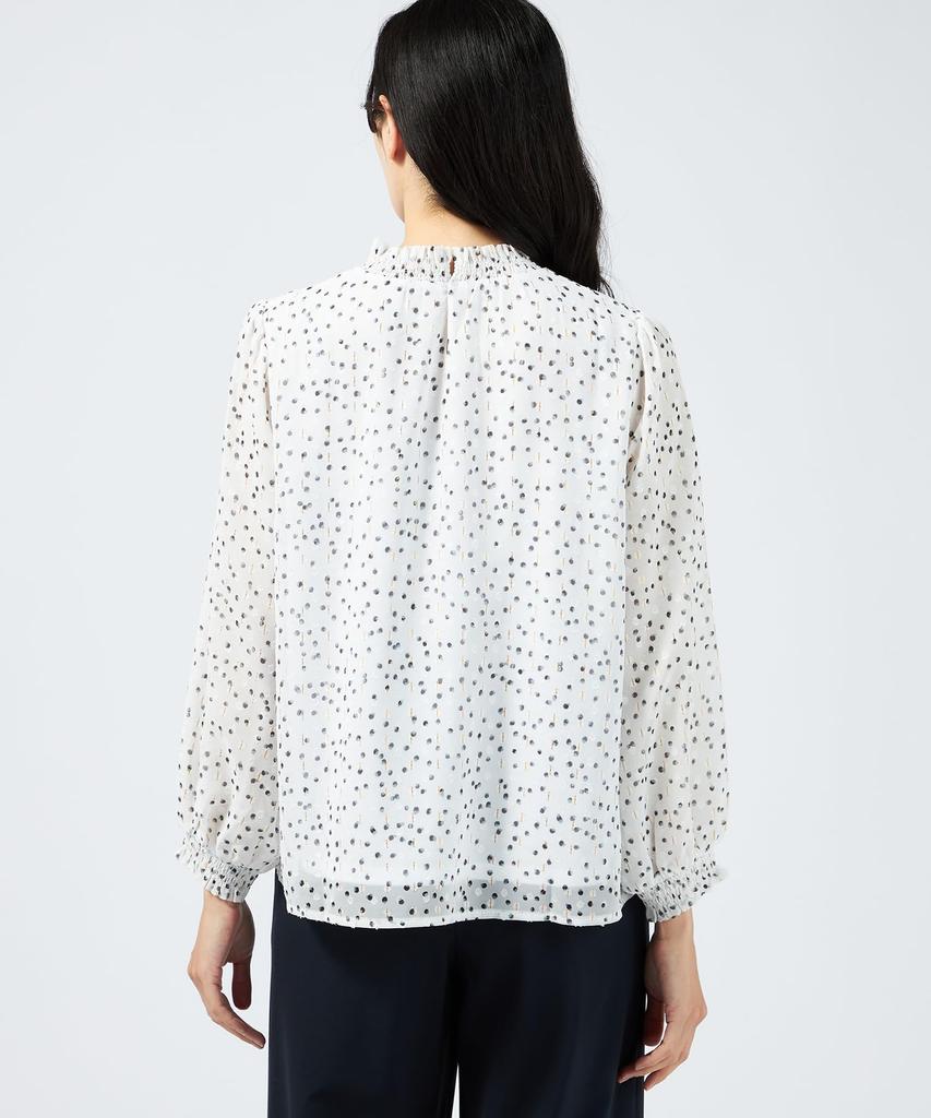 AC by Alpha Cubic Dot Size Medium Women's Lamé T-Shirt, 351603, Navy,