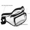 1 Piece PVC Women Waist Fanny Pack Belt Bag Hip Bum Bag Clear Transparent Chest Pouch Drifting Mobile Phone Storage Bags