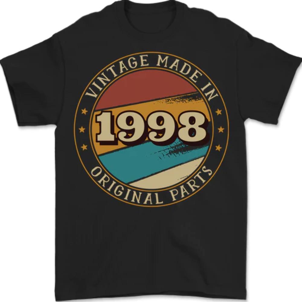 28th Birthday Vintage Made In 1998 Mens T-Shirt 100% Cotton S