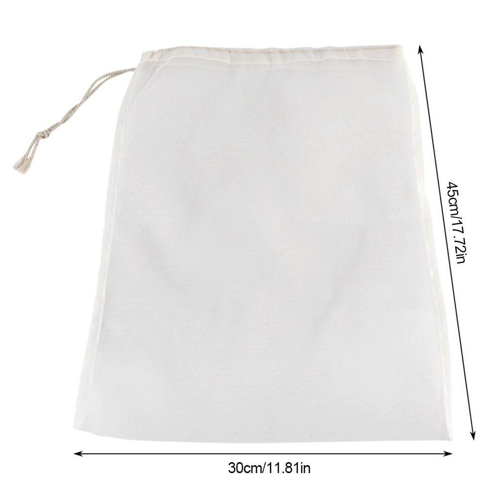 2pcs 100 Mesh Mesh Filter Bag Nylon Straining Bag Reusable Wine Filter Bag Cider Making