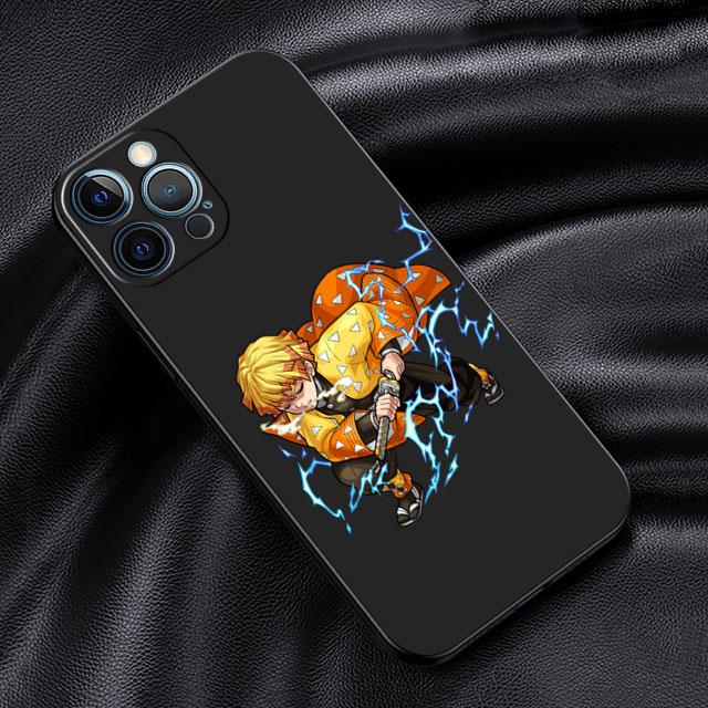 

Чехол для Apple iPhone 14 13 11 12 Pro 7 XR X XS Max 8 Plus 6 6S SE 2022 13Pro черный мягкий телефон Funda аниме Demon Slayer iPhone SE 2022