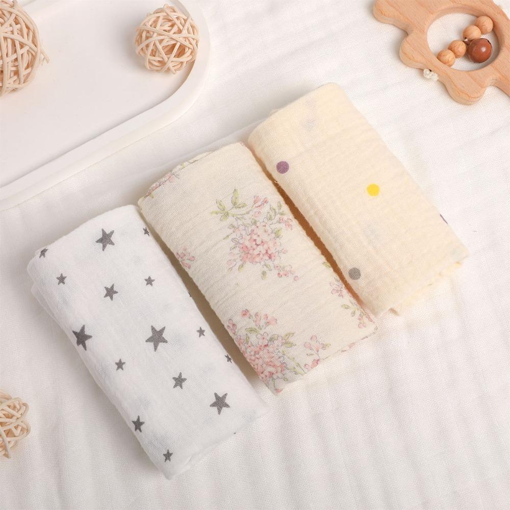New 4-Layer Pure Cotton Baby Cotton Washcloth Soft Absorbent Square Towels Gauze Cotton Baby Towels Newborn Burp Cloth