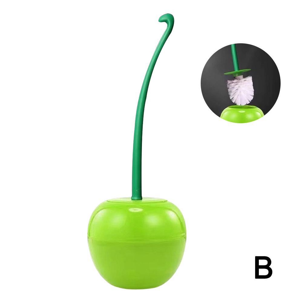 Red Toilet brush toilet holder bathroom accessories Creative Lovely Cherry Shape Lavatory Brush Toilet Brush Holder Set
