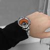 Fake Dial All Black Unique Quartz Watches Men Y2K Creative Different Shapes Matte Smooth Case Watch Man Steel Watch Male Clock