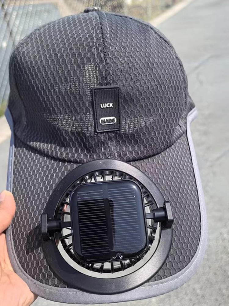 Berretti da Baseball con Ventola Ricaricabile Solare per Adulti, Estivi, da Esterno, con Protezione Solare, Rete Traspirante per il Raffreddamento