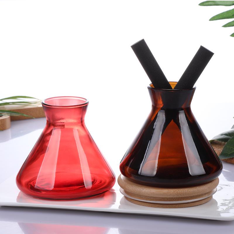 200ml Conical Glass Perfume Bottle with Volatile Rod Diffuser for Aromatherapy