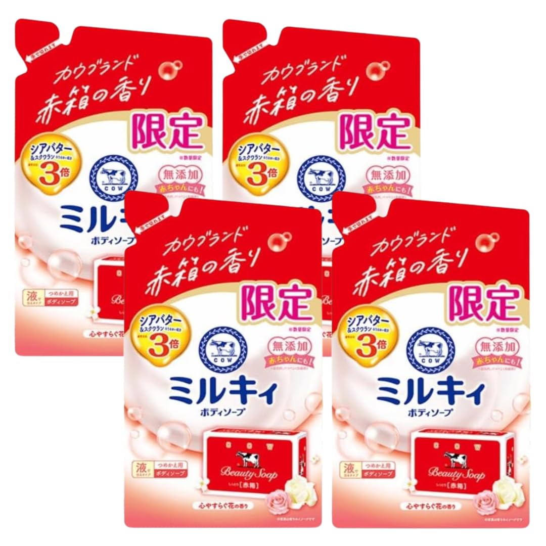 

Молочного мыла Молочное мыло для тела Cow Brand Red Box Аромат Refill 360 мл x Набор из 4 [Набор 4] Без добавок