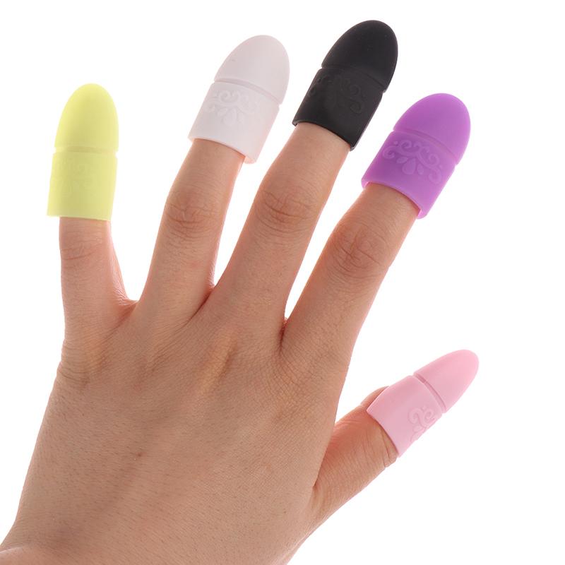 10Pcs/Set Silicone Nail Art Soak Off Cap Clip Uv Gel Polish Remover Wrap Tool