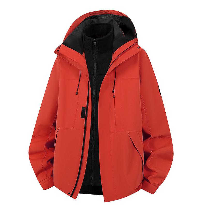 Unisex Winter 3-in-1 Shell Jacket Set for Couples - Mountaineering & Outdoor Workwear