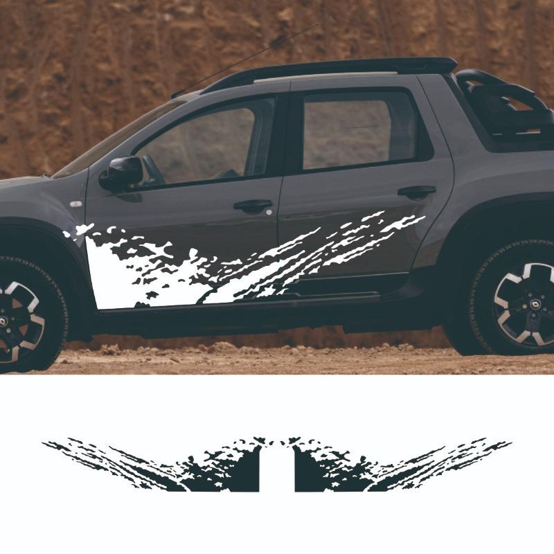 For Renault Duster Oroch Pickup Door Side Stickers | Truck Graphics Splash Grunge Decor Decals | Trunk Vinyl Covers | Auto Acces