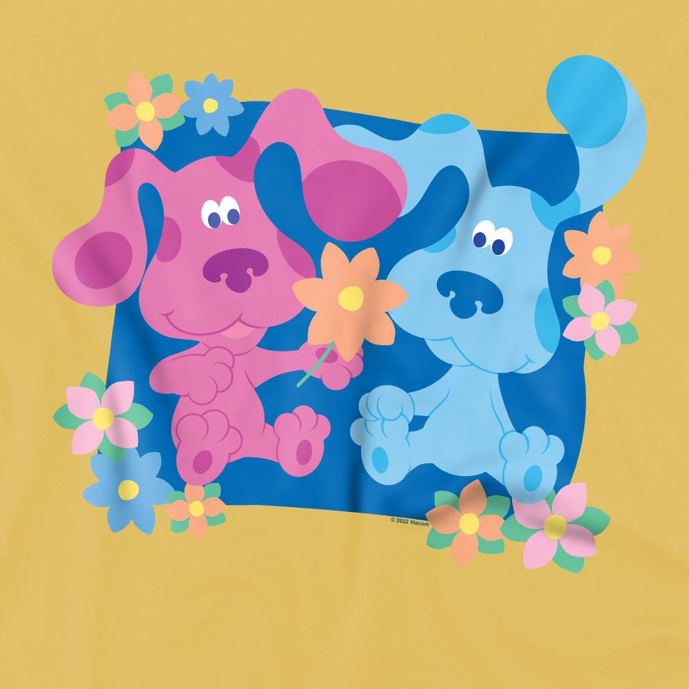Blue´s Clues Mens Magenta Flowers T-Shirt