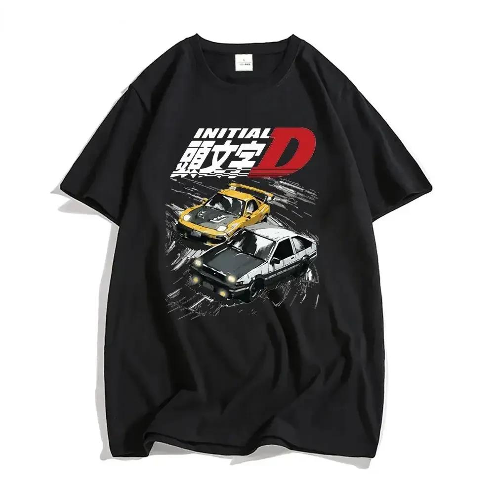 Initial D car race graphic print T-shirt