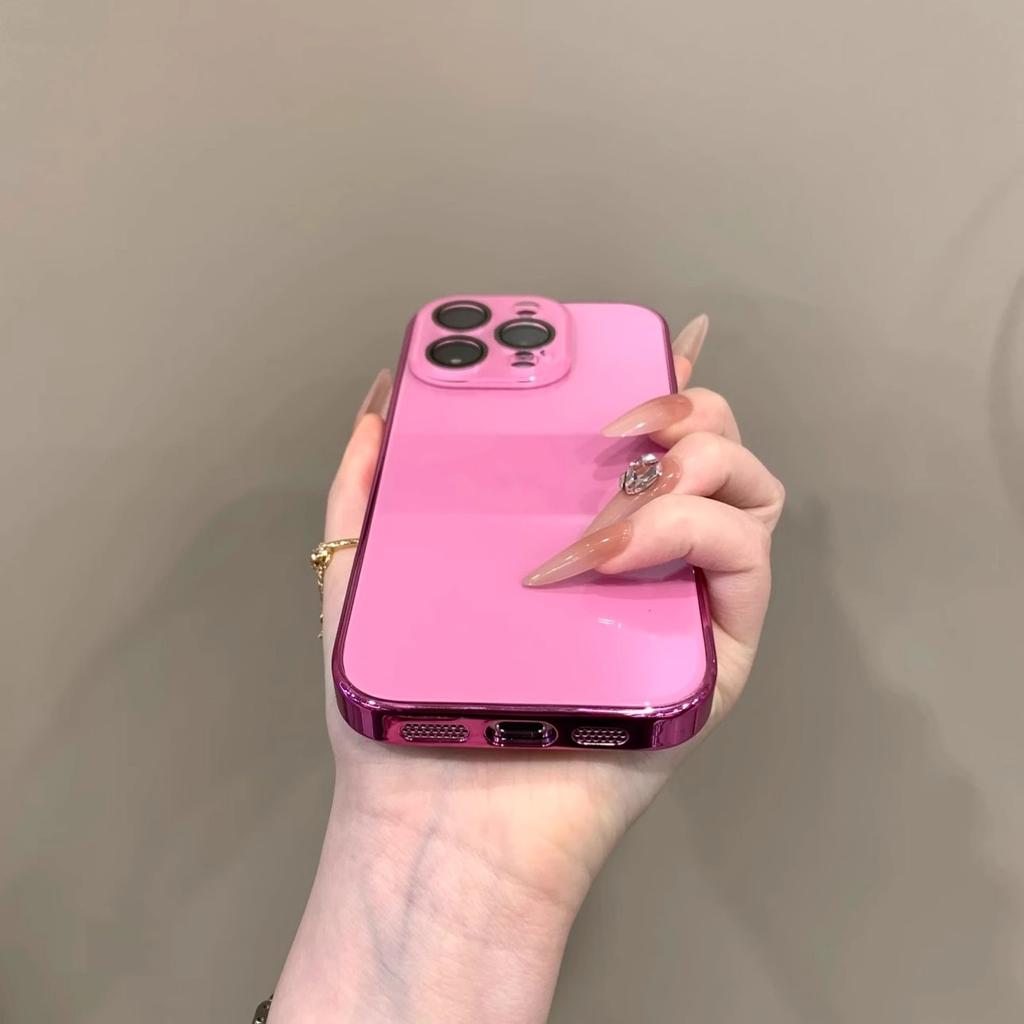 Light Luxury Tempered Glass IPhone 17 Promax Phone Case Apple 15 New 14 All Include Lens Film Protective Case