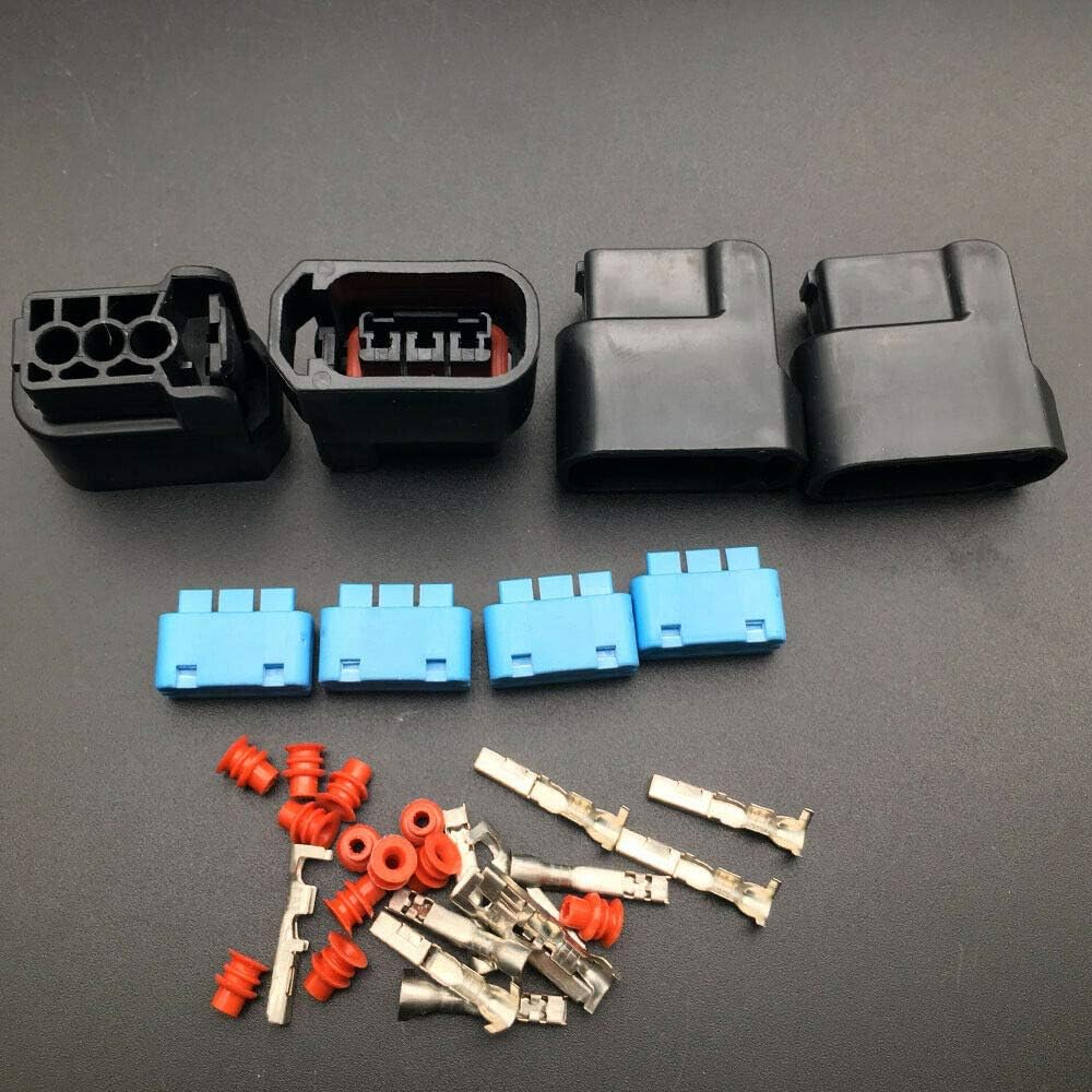 4PCS Compatible with Honda S2000 F20 F22 3-Pin Ignition Coil Pack Connector Plug Housing