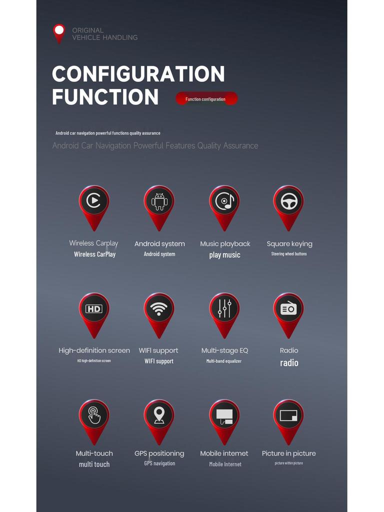 Fiat Linea Android Car Navigation MP5 Bluetooth Player with CarPlay Screen