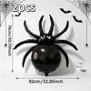 1 Pc Large 3D Spider Balloon with Ribbon Realistic Spider Shape Indoor Outdoor Party Decor for Haunted House Halloween Christmas Easter