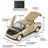 1:24 Model Y Robotaxi Alloy Diecast Model Toys Car Doors Opened with Sound Light Pull Back Front Wheel Steering Vehices Boy Gift