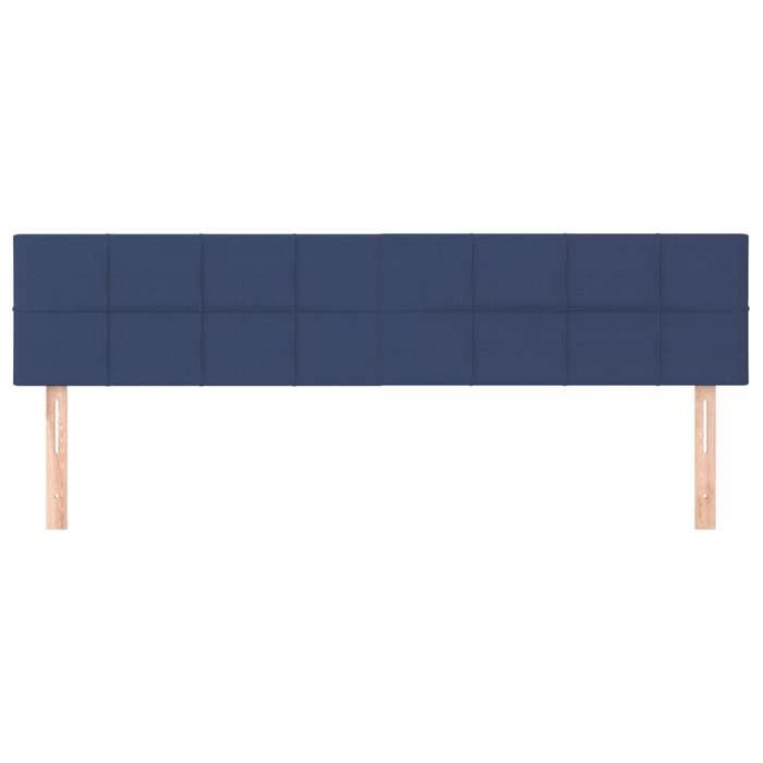 VidaXL 2x Têtes de Lit Meubles de Chambre à Coucher Accessoires de Lit Simple Têtes de Cadre de Lit Intérieur Bleu 346080