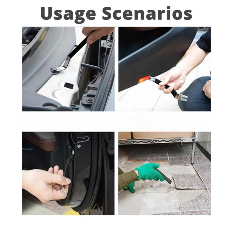 Steel Automotive Trim Removal Tool Ergonomic Grip Car Interior Pry for Safe Radio Dashes & Interior Accessories Remova
