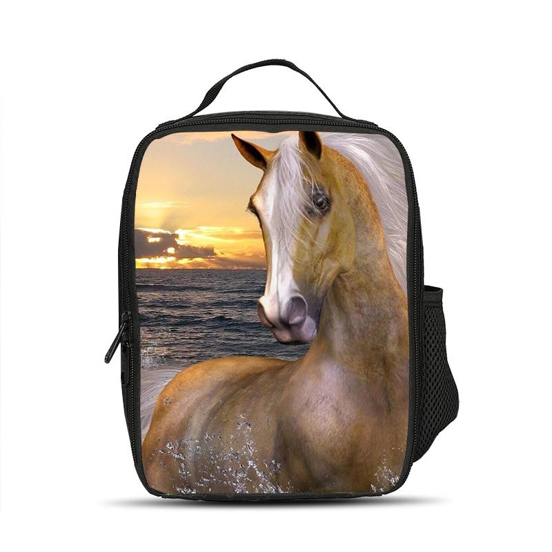 Horse Ice Pack Animal Horse 3D Printing Large Capacity New Casual Design for Primary and Secondary School Students