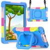 360 Rotating Case for Amazon Fire HD8 Plus 2020 10th Generation Handle Grip Stand Cover Shockproof Shoulder Strap Kids Funda # R
