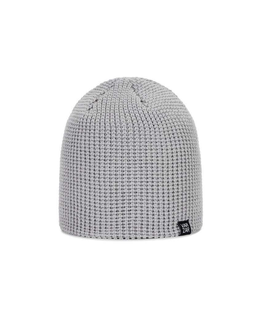 Bajal Va Curved Logo Waffle Beanie Gray