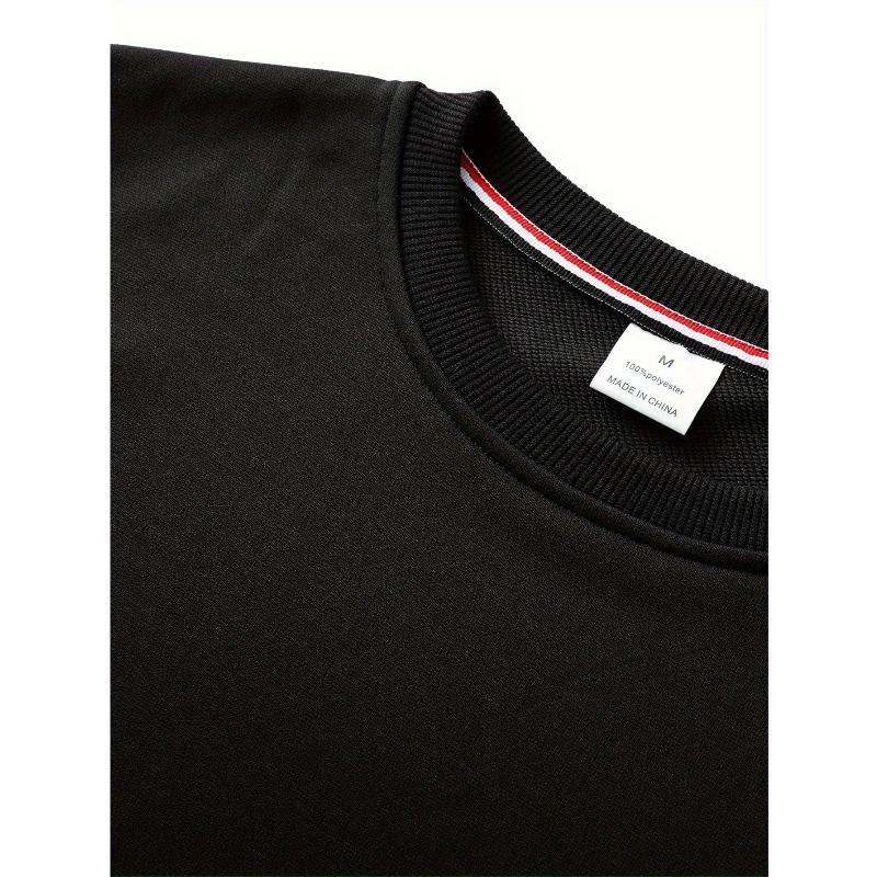Men'S Fashion Easy Christmas Santa Claus Atmosphere Letter Pattern Print Casual Athletic All-Match Round Neck Sweatshirt, Black, Navy, Gray, Burgundy