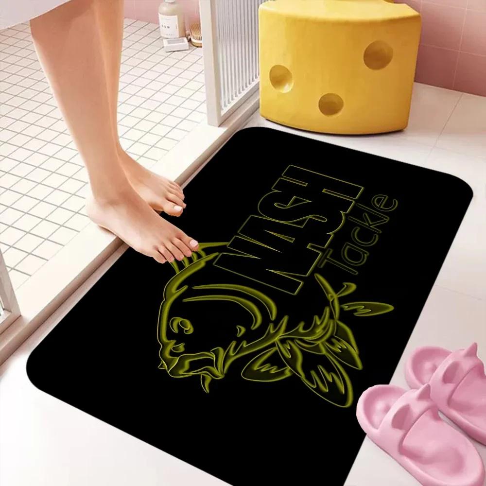 Nash Fishing Logo Floor Mat Non-slip Area Rug for Bedroom and Kids Room Stylish Living Room Doormat Bedside Carpet Decorative 40x60cm