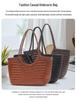 JOGUJOS Genuine Leather Retro Underarm Tote Bag for Women