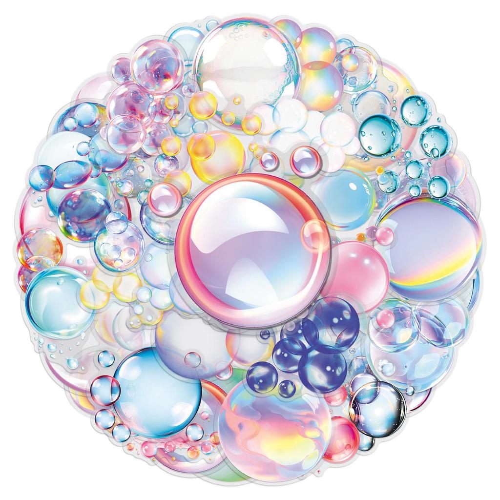 50 Transparent Bubble PET Stickers - Colorful, Small, and Waterproof DIY Journal Decorations