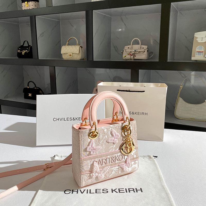 Lace Lady Di Summer 2024 Bow Handbag – Small Square Design