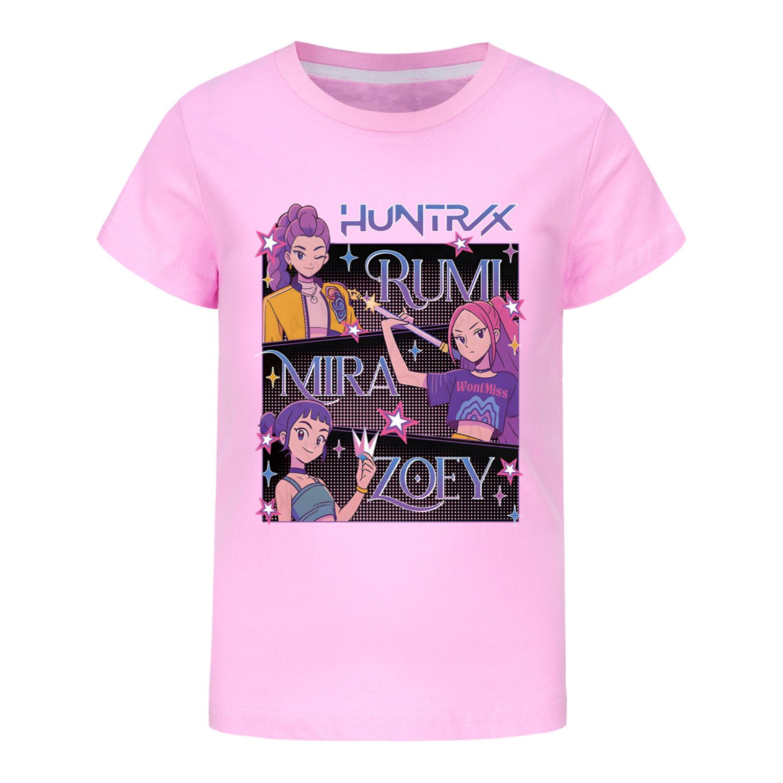 

Fashionable Round Neck Short Sleeve Work Clothes Printed Tops For KID Summer Tops 170