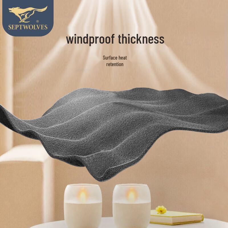 Septwolves Men's Extra Warm Fleece-Lined Thermal Underwear Set (Round Neck)