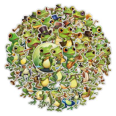 50 Rock Kleiner Frosch Graffiti Aufkleber Auto Handy Skateboard Dekoration Aufkleber Wasserdicht Kreative Schreibwaren Aufkleber