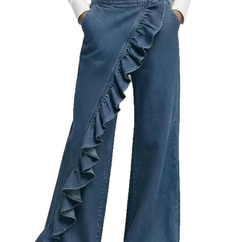 Pantaloni di Jeans Vintage con Tessuto Elasticizzato per un Look Casual da Ufficio