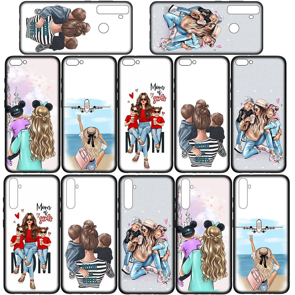 Cover for iPhone 17 16 15 Xiaomi Poco Redmi Note 14 13 12 11 Pro Max Samsung Galaxy S25 S24 S23 OPPO Huawei Woman Baby Girl Mom Family Boy Phone Case
