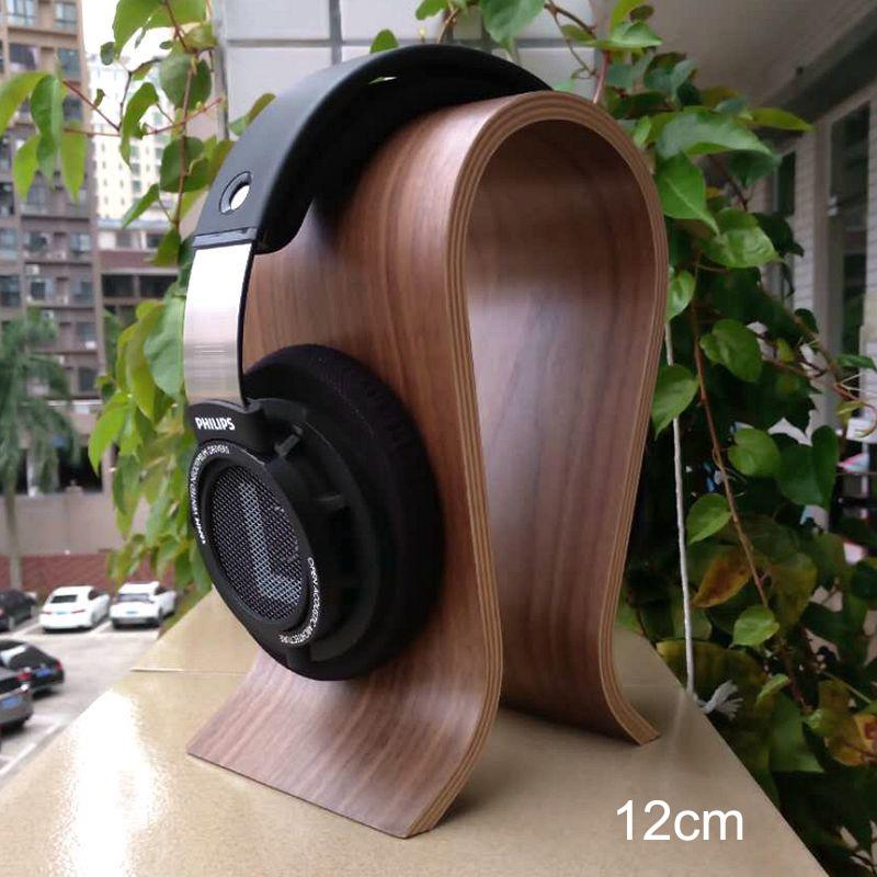 Head Mounted Headphones Solid Wood Storage Holder Walnut Birch U-shaped Eardphone Storage Stand Headset Display Rack Decoration