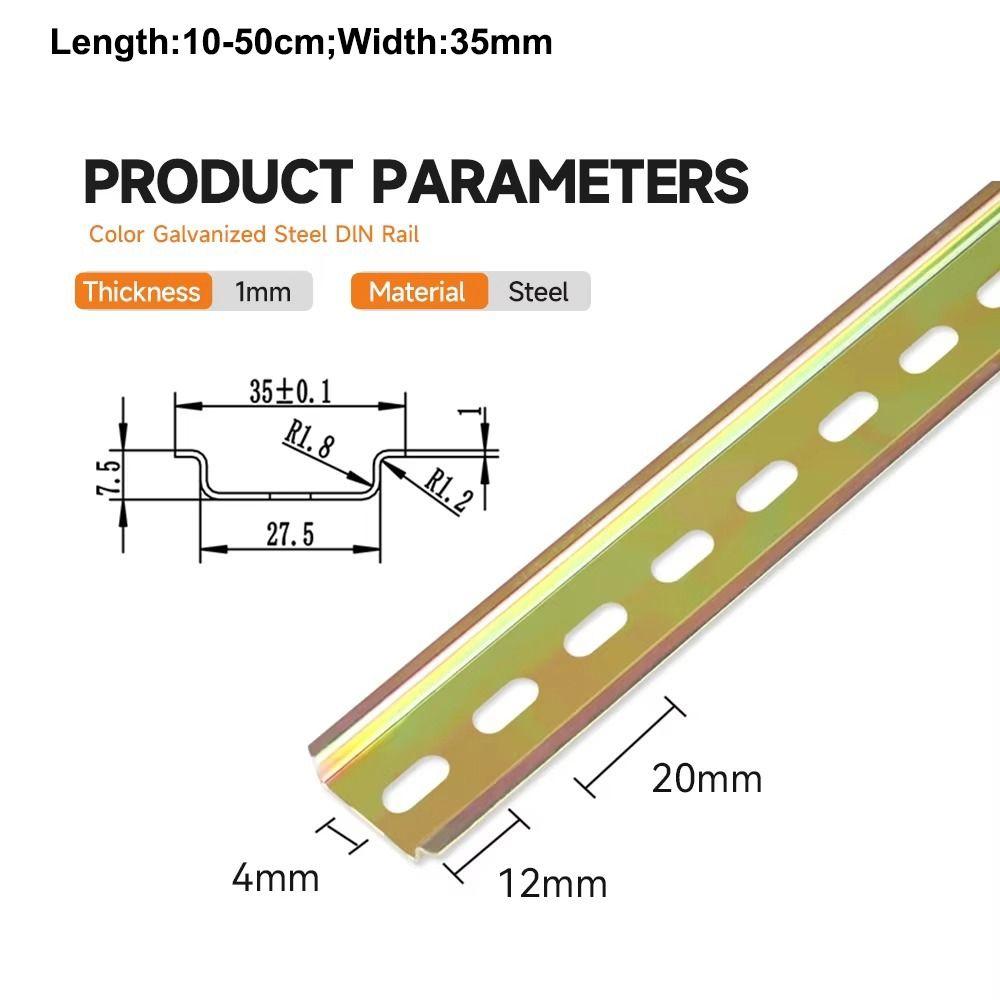1mm Thickness Guide Rails 10-50cm Circuit Breaker Durable AC Contactor  Relay