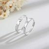 Sterling Silver-Plated Couple Rings: Elegant Light Luxury Diamond Design for Men & Women