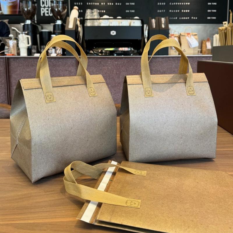 Non-woven Insulation Tote Bag Portable Cake Dessert for Drinks Package Cold Delivery Pouchs Takeout Aluminum Foil Bags Suitable for Picnicking Camping