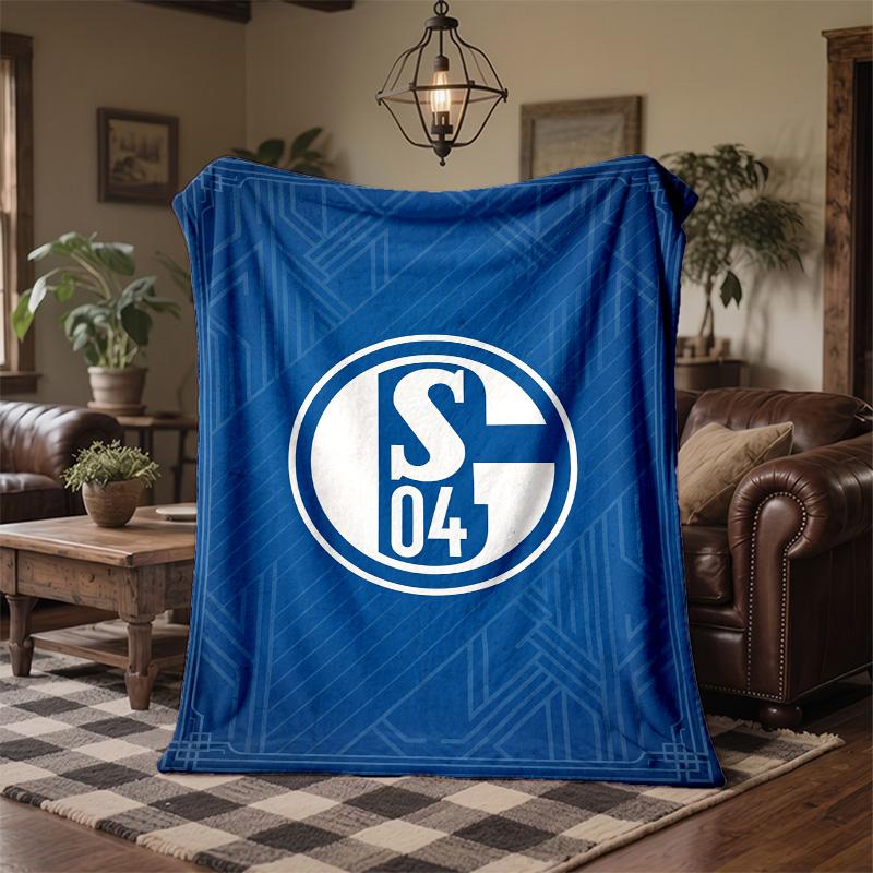 Schalke 04 Thema Fleecedecke Gemütliche Weiche Plüschdecke für Schlafzimmer Couch Reise