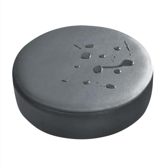 Soft Round Stool Cover High Resilience Non-Slip Design Easy to Clean Faux Leather Universal Fit Chair Cover
