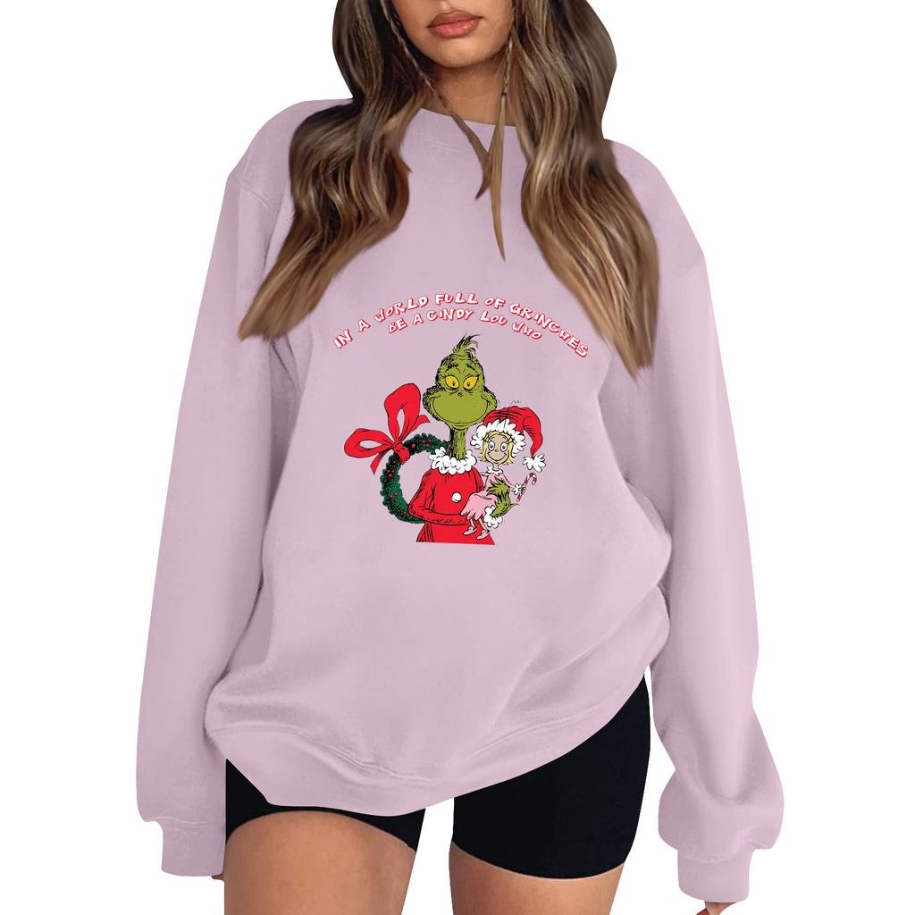 Women's Fashion Lightweight Long Sleeve Pullover Christmas Hoodie