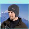Warm Winter Knitted Hat With Solid Color And Ear Protection Design For Daily