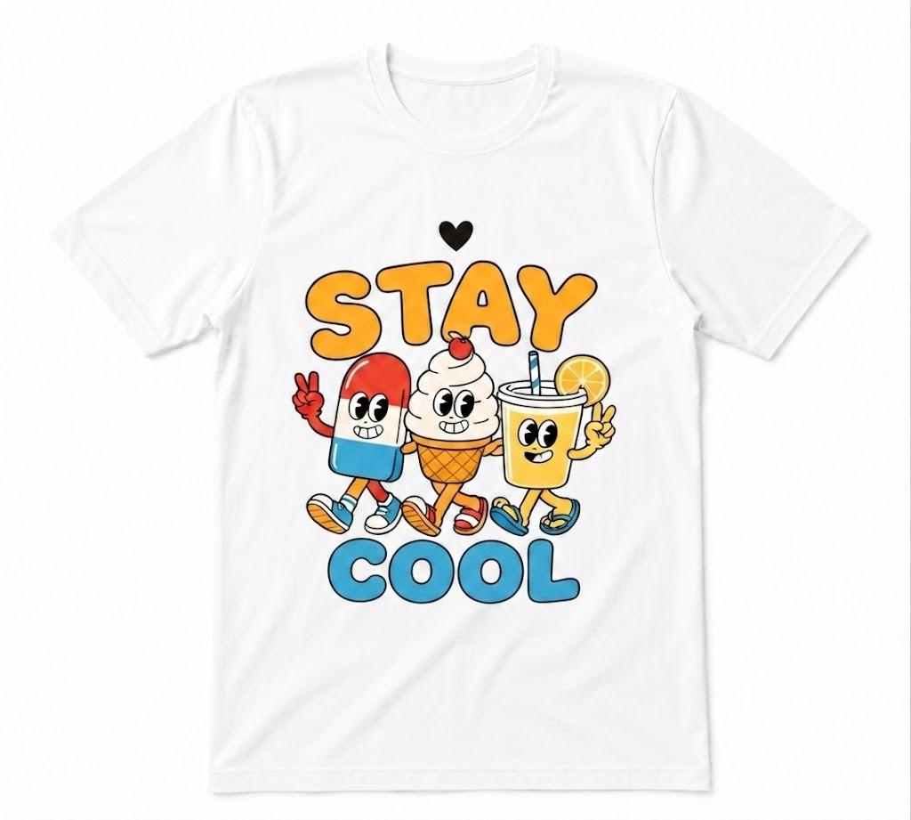 Summer Vubes Holiday Funny Stay Cool Fruit Lemonade With Friends White T-ahirt
